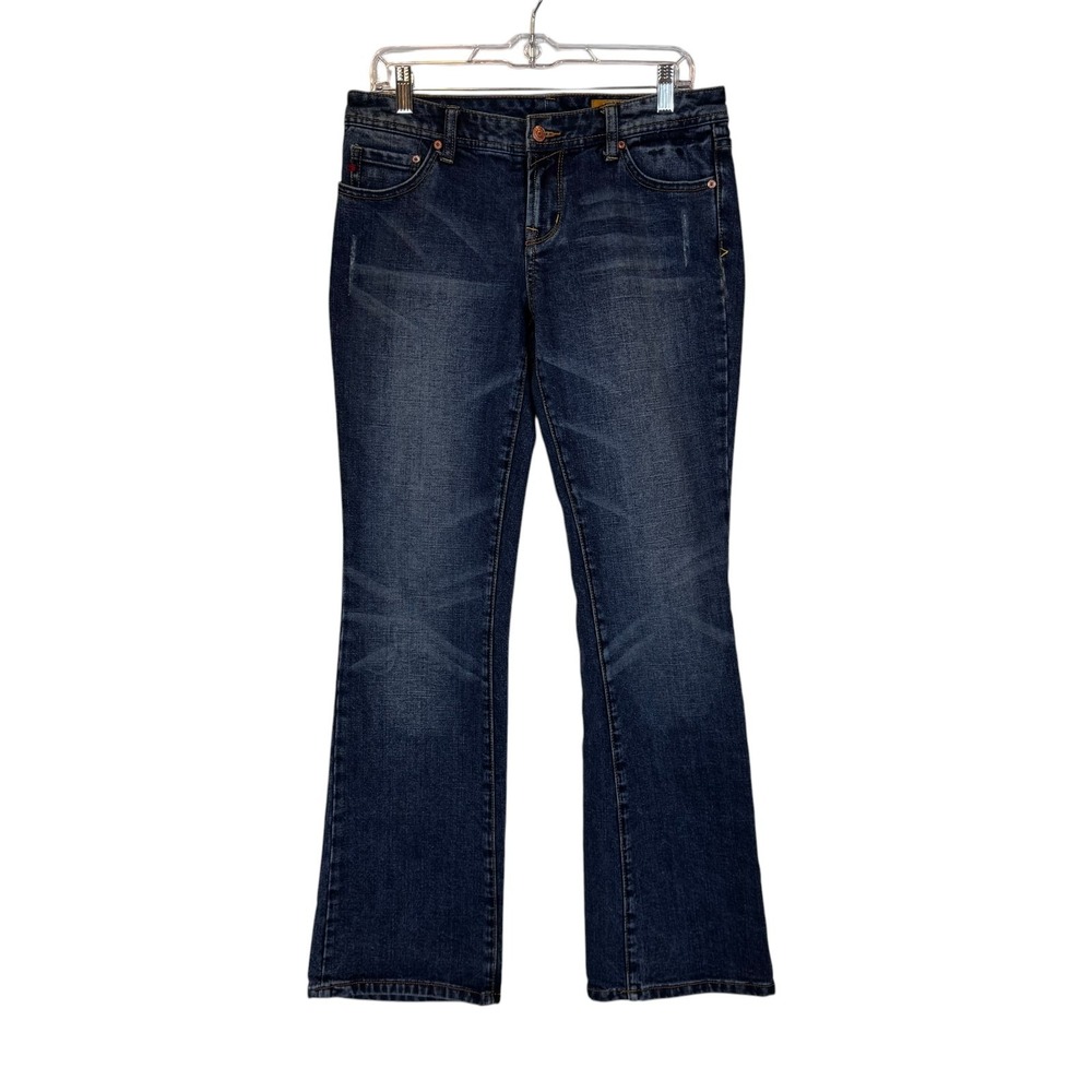 Seven7 Classic‎ Flare Jeans Women 31 Blue Stretch Mid Rise Denim Boho Y2K